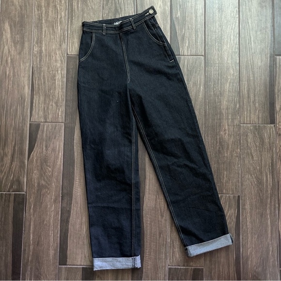 Collectif 50s Mainline Siobhan High Waist Jeans in Dark Navy Sz XS NWOT - Picture 3 of 9